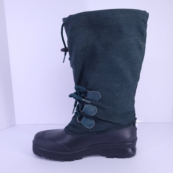 Sorel Kaufman Canada Women’s 10 Green Black Winter Snow Boots Insulated Liner - Picture 3 of 14